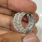 1.70CTW Lab Grown Diamond Hoop Earrings | 14K Solid Gold Inside Out Hoops | SGL Certified