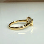 2CT Radiant Cut Lab Diamond East West Bezel Ring | 14K Solid Gold IGI Certified E VS