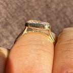 2CT Radiant Cut Lab Diamond East West Bezel Ring | 14K Solid Gold IGI Certified E VS