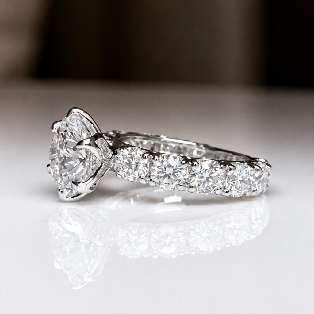 12 CTW Lab Grown Diamond Bridal Set | 14K Gold Engagement Ring Wedding Band (IGI Certified)