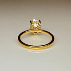 Oval Lab Grown Diamond Engagement Ring | Hidden Halo Solitaire | IGI Certified 14K Gold