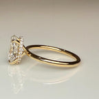 Oval Lab Grown Diamond Engagement Ring | Hidden Halo Solitaire | IGI Certified 14K Gold