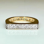 14K Solid Gold Full Eternity Band | Lab-Grown Diamond Wedding Ring