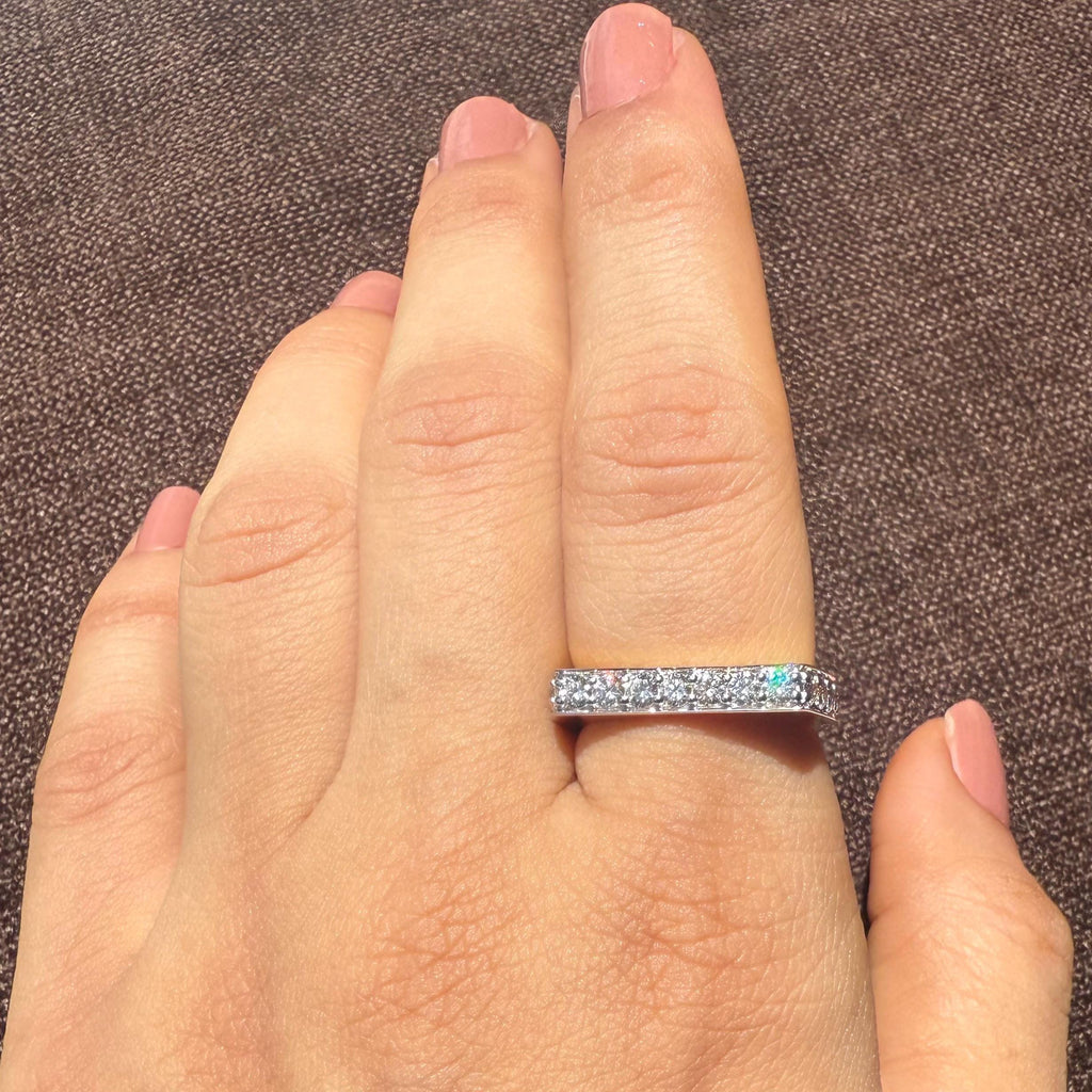 14K Solid Gold Full Eternity Band | Lab-Grown Diamond Wedding Ring
