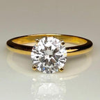 2.00 Carat Lab Grown Diamond Solitaire Ring | 14K Gold, D Color, VVS2