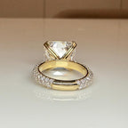 10CT Square Radiant Cut Lab Grown Diamond Engagement Ring | 14K Gold, E VS Clarity