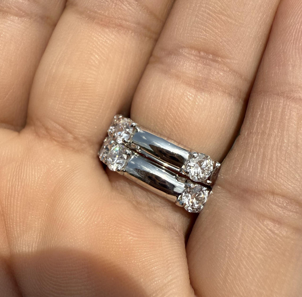 12 CTW Lab Grown Diamond Bridal Set | 14K Gold Engagement Ring Wedding Band (IGI Certified)