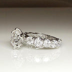 12 CTW Lab Grown Diamond Bridal Set | 14K Gold Engagement Ring Wedding Band (IGI Certified)
