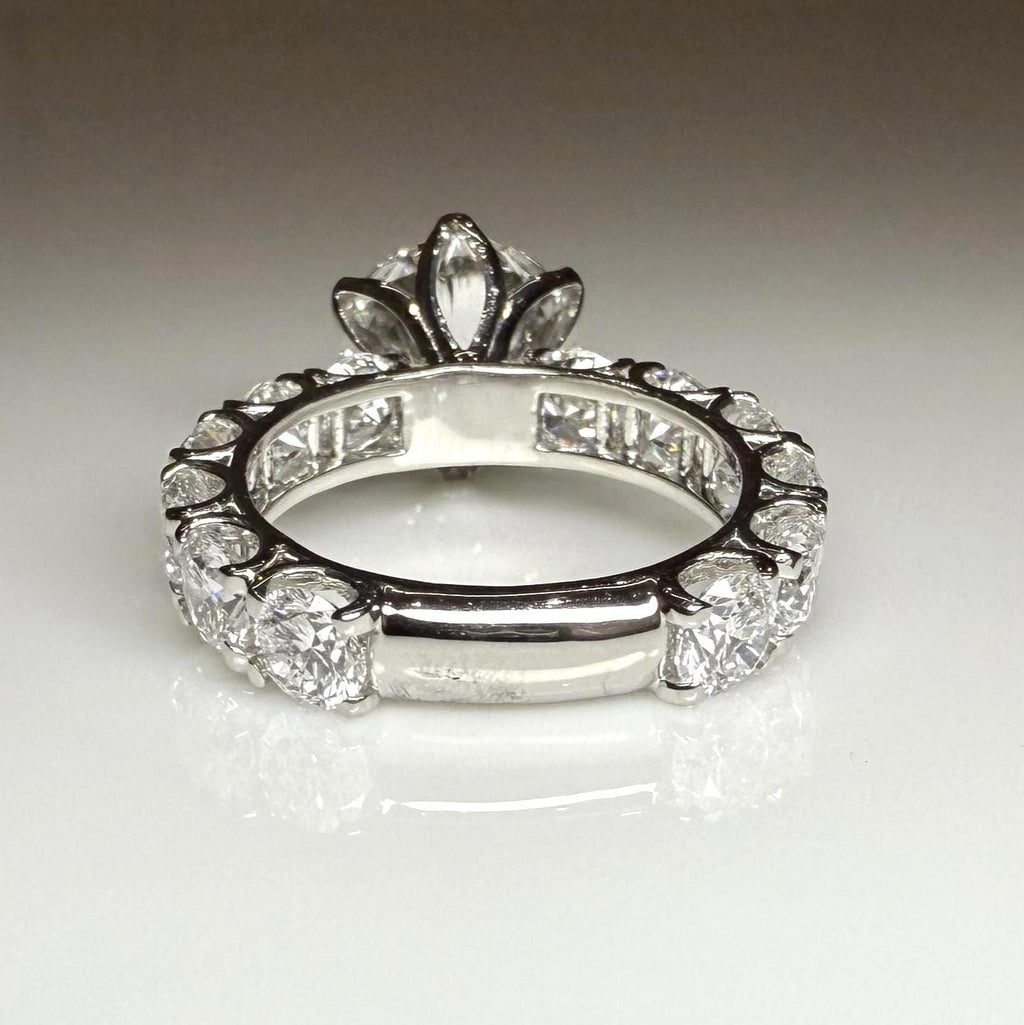 12 CTW Lab Grown Diamond Bridal Set | 14K Gold Engagement Ring Wedding Band (IGI Certified)