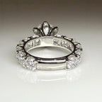 12 CTW Lab Grown Diamond Bridal Set | 14K Gold Engagement Ring Wedding Band (IGI Certified)