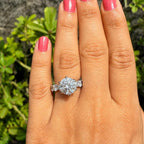 12 CTW Lab Grown Diamond Bridal Set | 14K Gold Engagement Ring Wedding Band (IGI Certified)