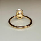 Oval Lab Grown Diamond Engagement Ring | Hidden Halo Solitaire | IGI Certified 14K Gold