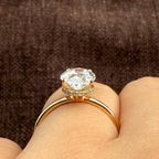 Oval Lab Grown Diamond Engagement Ring | Hidden Halo Solitaire | IGI Certified 14K Gold