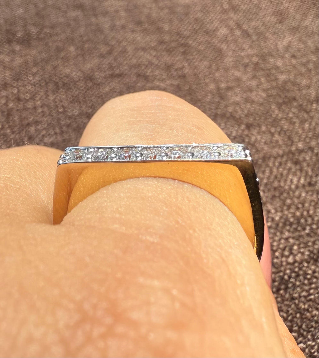 14K Solid Gold Full Eternity Band | Lab-Grown Diamond Wedding Ring