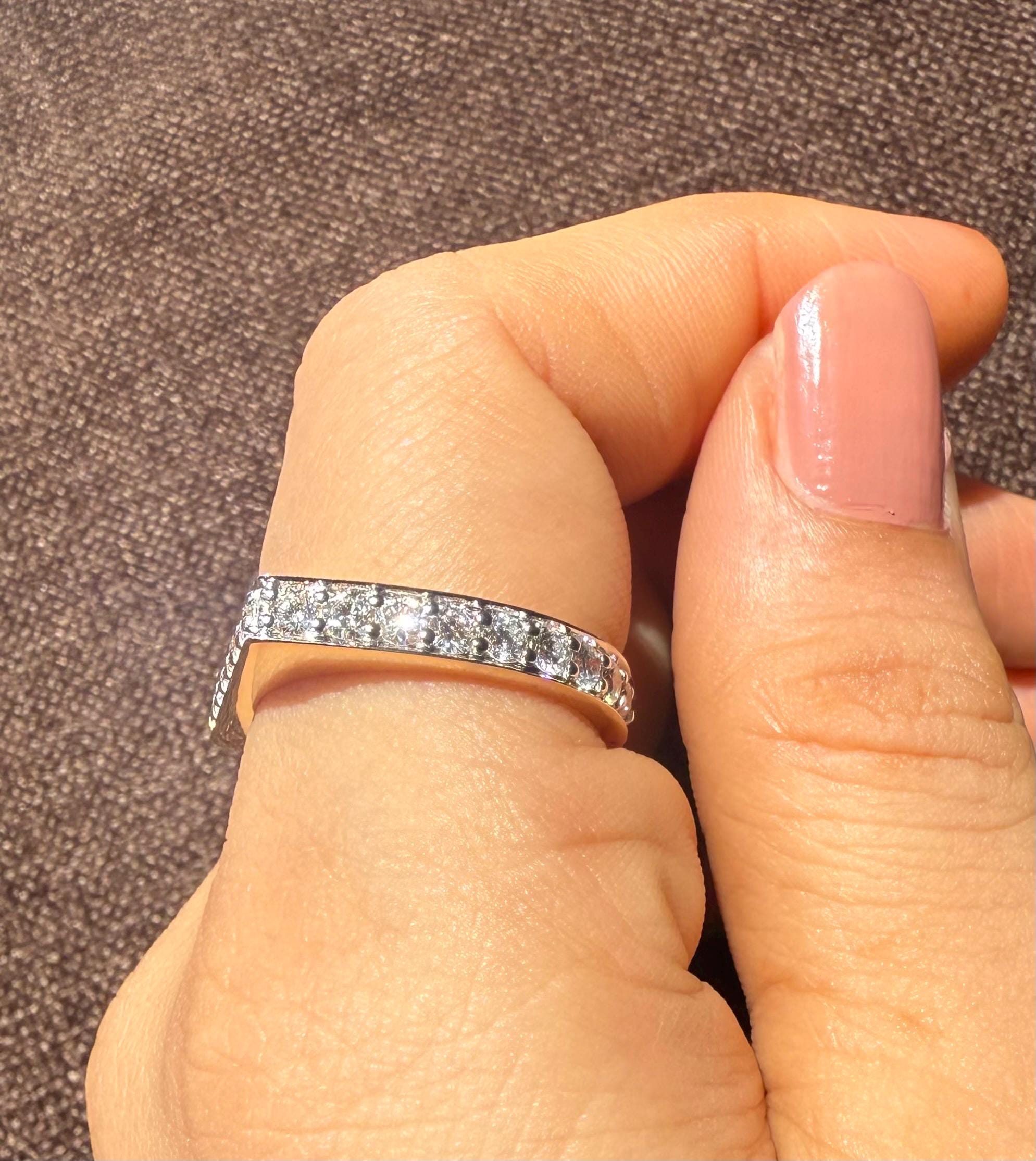 14K Solid Gold Full Eternity Band | Lab-Grown Diamond Wedding Ring