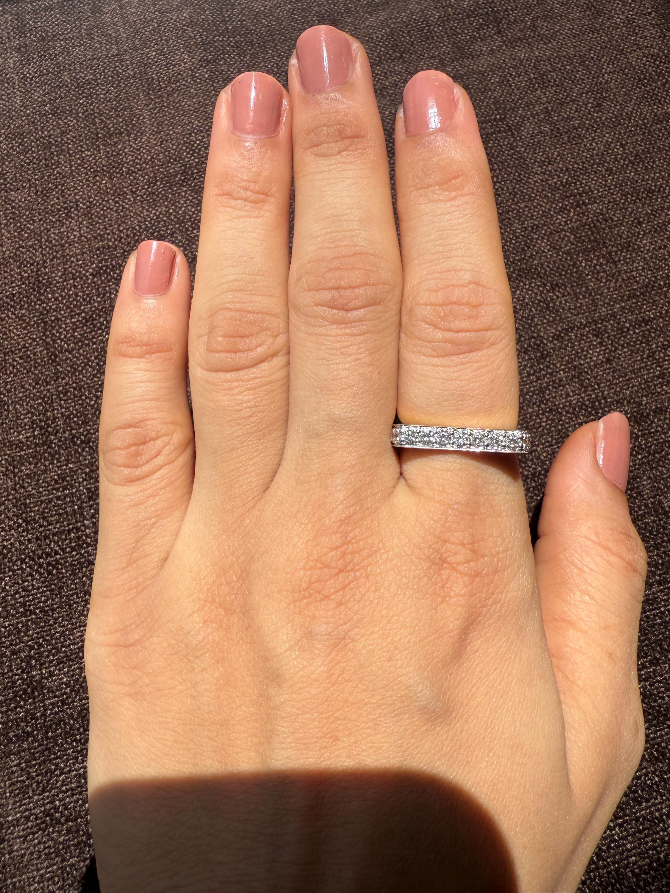 14K Solid Gold Full Eternity Band | Lab-Grown Diamond Wedding Ring
