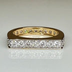 14K Solid Gold Full Eternity Band | Lab-Grown Diamond Wedding Ring