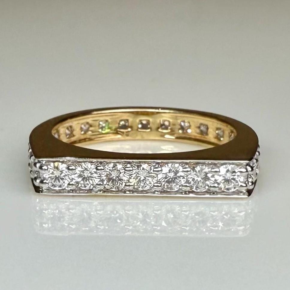 14K Solid Gold Full Eternity Band | Lab-Grown Diamond Wedding Ring
