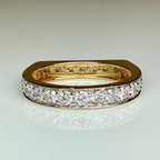 14K Solid Gold Full Eternity Band | Lab-Grown Diamond Wedding Ring