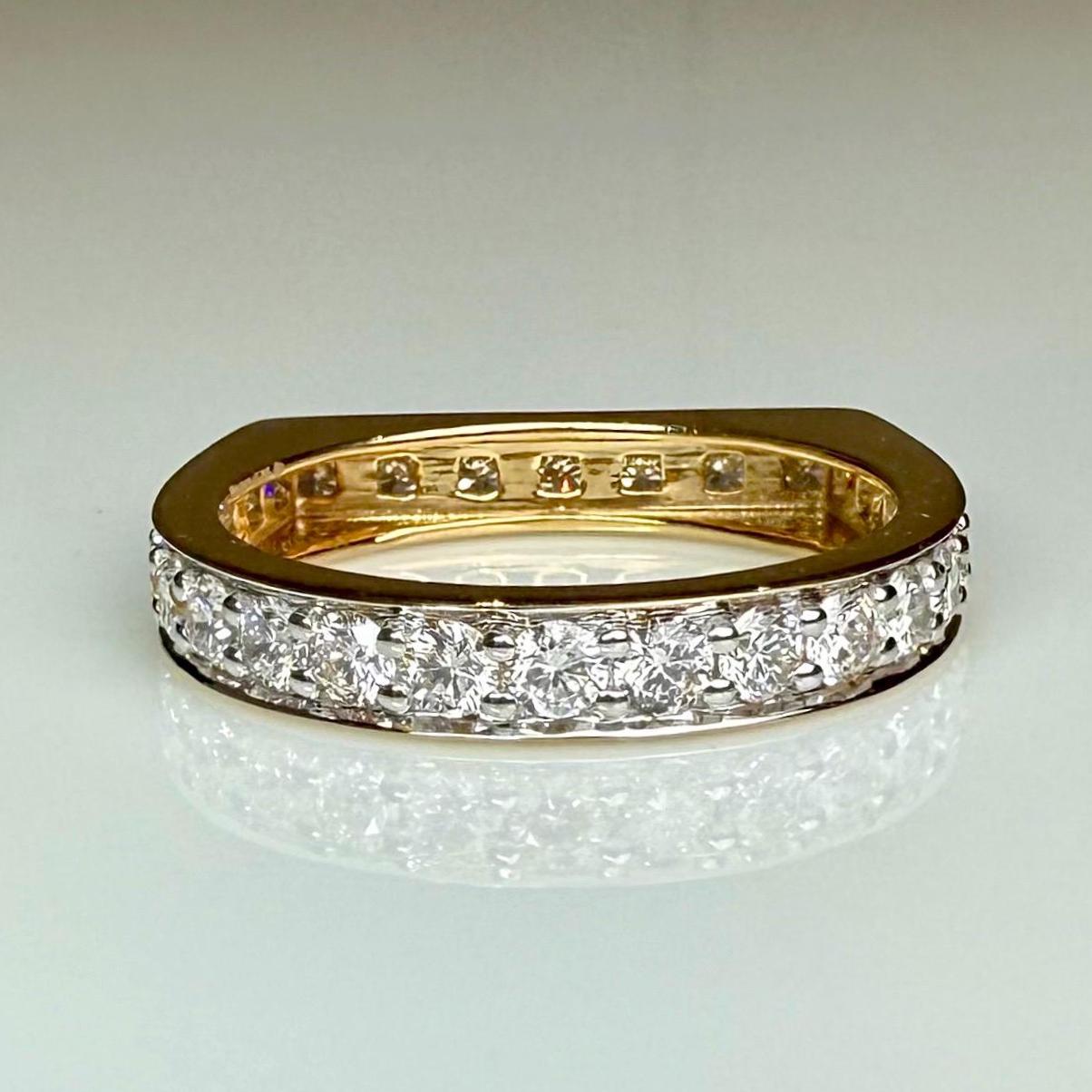 14K Solid Gold Full Eternity Band | Lab-Grown Diamond Wedding Ring