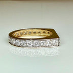 14K Solid Gold Full Eternity Band | Lab-Grown Diamond Wedding Ring