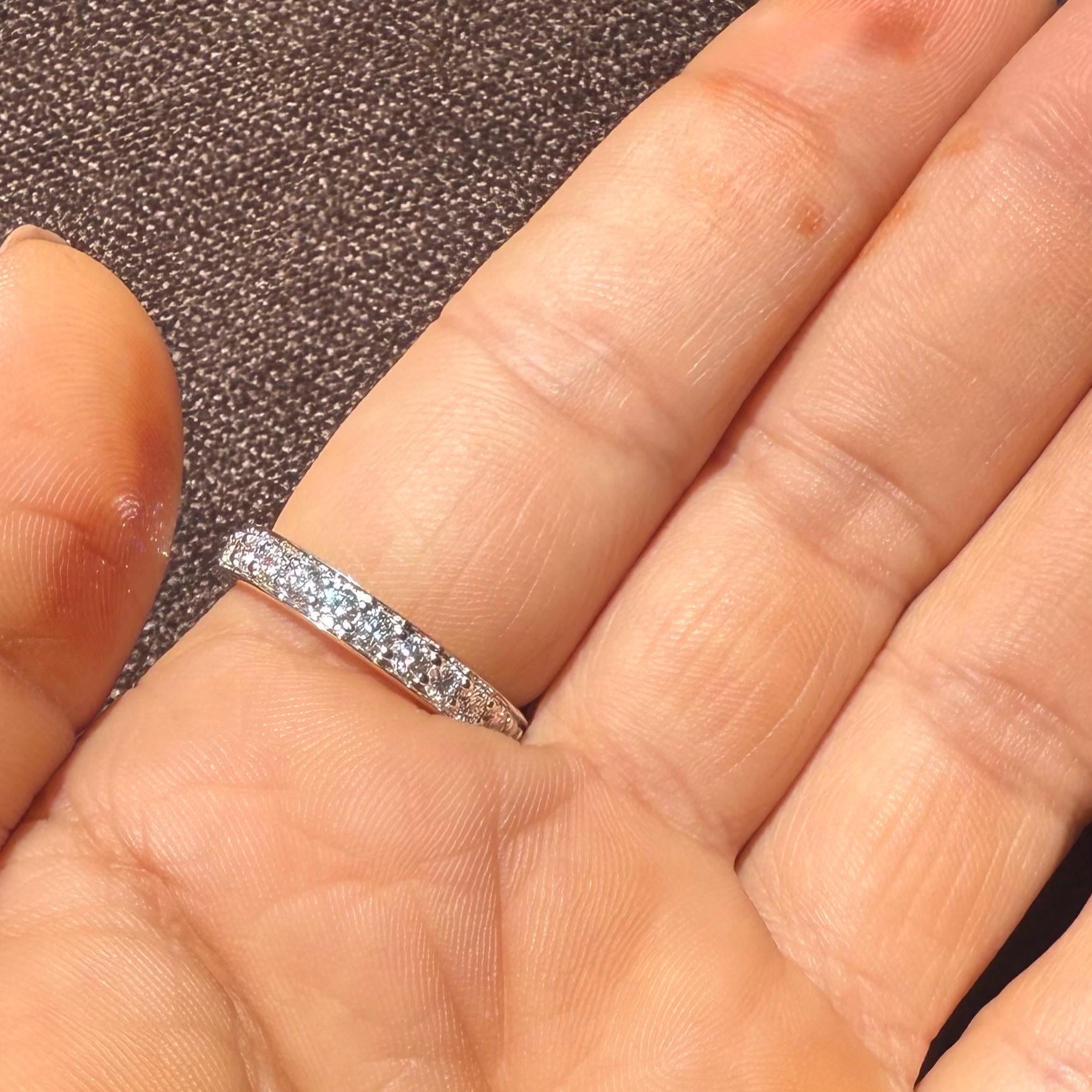 14K Solid Gold Full Eternity Band | Lab-Grown Diamond Wedding Ring