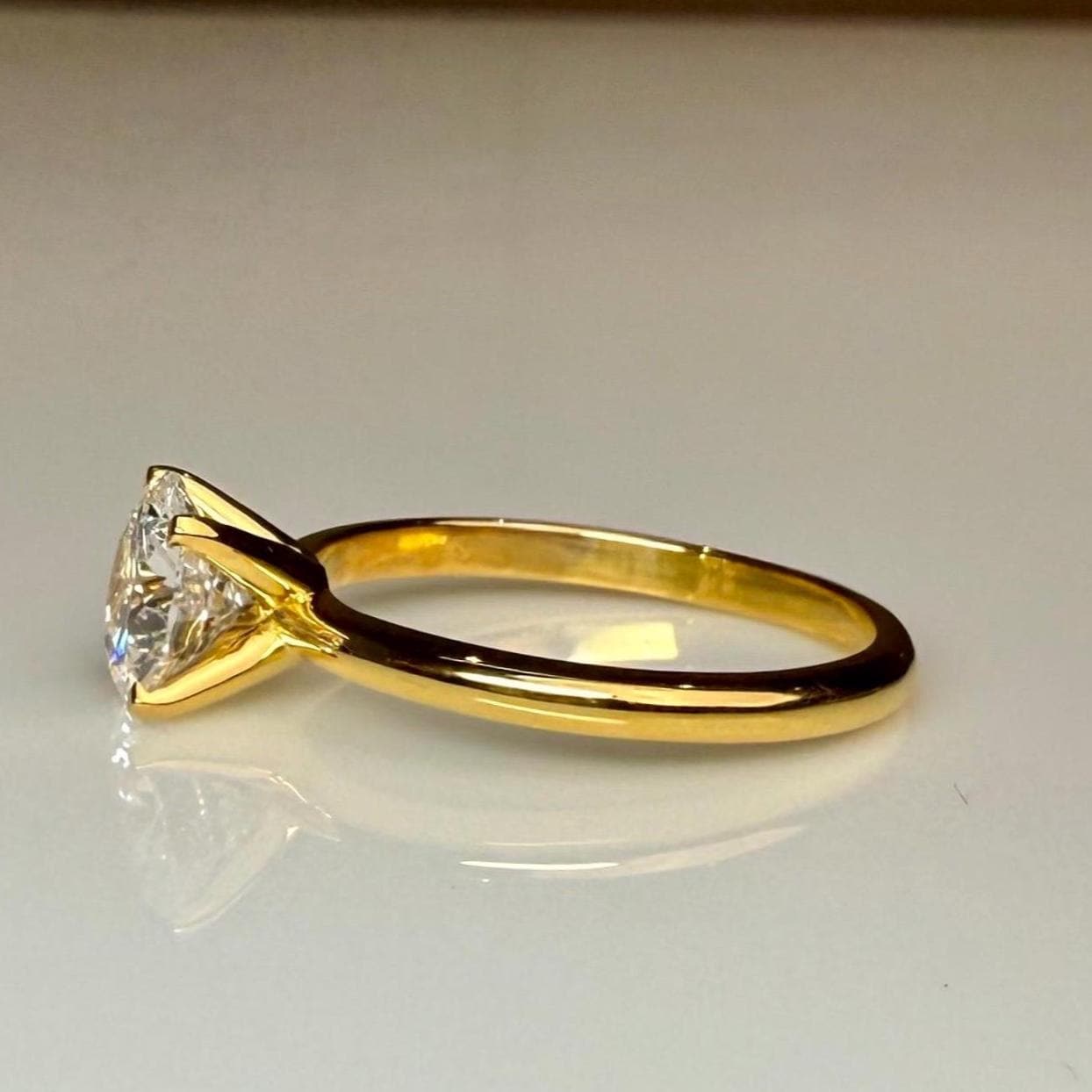 2.00 Carat Lab Grown Diamond Solitaire Ring | 14K Gold, D Color, VVS2
