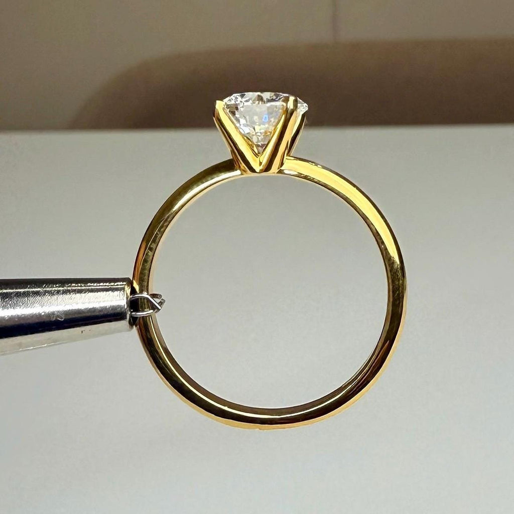 2.00 Carat Lab Grown Diamond Solitaire Ring | 14K Gold, D Color, VVS2