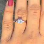 Princess Cut Lab Grown Diamond Engagement Ring | 5 Stone 14K Gold (IGI Certified)