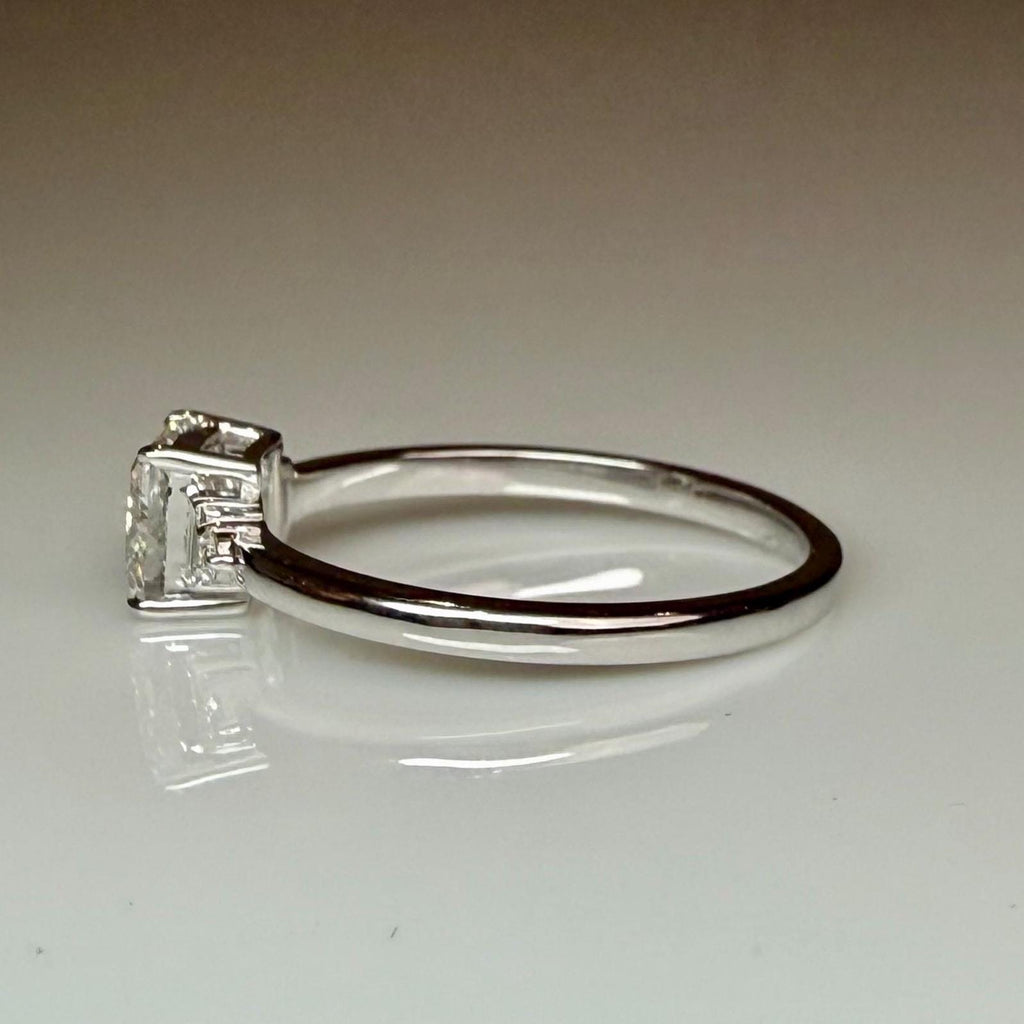 Princess Cut Lab Grown Diamond Engagement Ring | 5 Stone 14K Gold (IGI Certified)