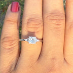 Princess Cut Lab Grown Diamond Engagement Ring | 5 Stone 14K Gold (IGI Certified)