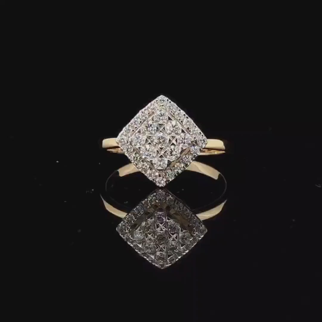 Lab Grown Diamond Ring | 14K Gold Statement Ring