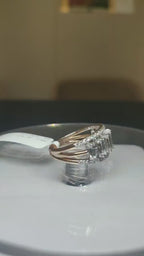 Baguette Lab Grown Diamond Ring | 14K Gold Wedding Band