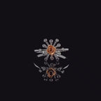 14K Gold Two Tone Lab Grown Diamond Flower Ring