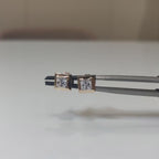 14K Gold Princess Cut Lab Grown Diamond Stud Earrings