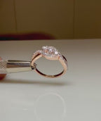 0.40CT Lab Grown Diamond Twist Ring | 14K Gold Bypass Engagement Band