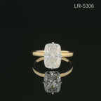 IGI Certified Elongated Cushion Lab Grown Diamond 14K Gold Engagement Ring