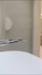 14K Gold Emerald Cut Lab Grown Diamond Ring | Three Stone Engagement Ring