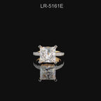 Princess Cut 5ct Lab Grown Diamond Engagement Ring - 14K Gold IGI Certified