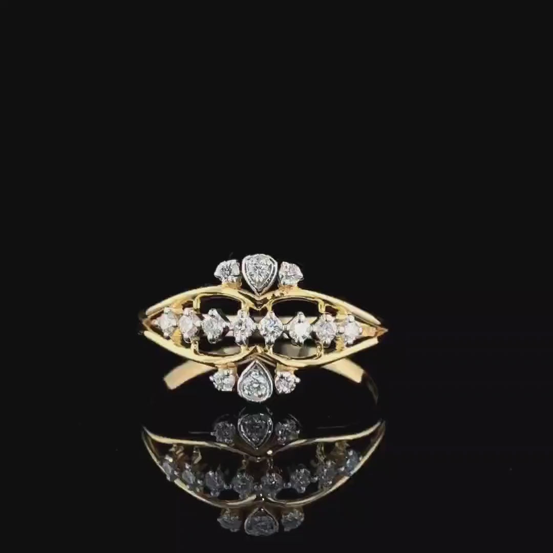 Lab Grown Diamond 14K Gold Queen Ring | Anniversary Gift