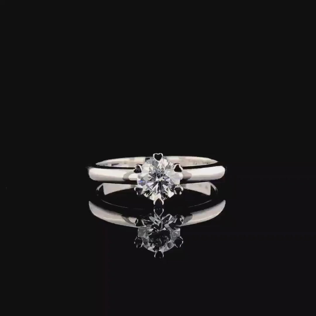 1.00CT Lab Grown Diamond Engagement Ring | Heart Prong Solitaire, IGI Certified
