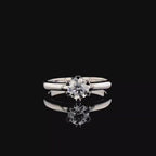 1.00CT Lab Grown Diamond Engagement Ring | Heart Prong Solitaire, IGI Certified
