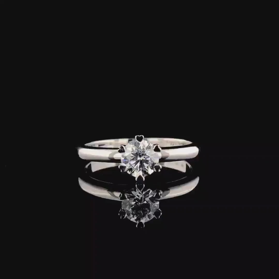 1.00CT Lab Grown Diamond Engagement Ring | Heart Prong Solitaire, IGI Certified