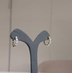 1.60CTW Lab Grown Diamond Hoop Earrings | Shared Prong Bubble Hoops | 14K Solid Gold