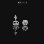 IGI Certified Lab Grown Diamond Stud Earrings | 14K Gold Solitaire