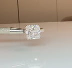 10CT Square Radiant Cut Lab Grown Diamond Engagement Ring | 14K Gold, E VS Clarity
