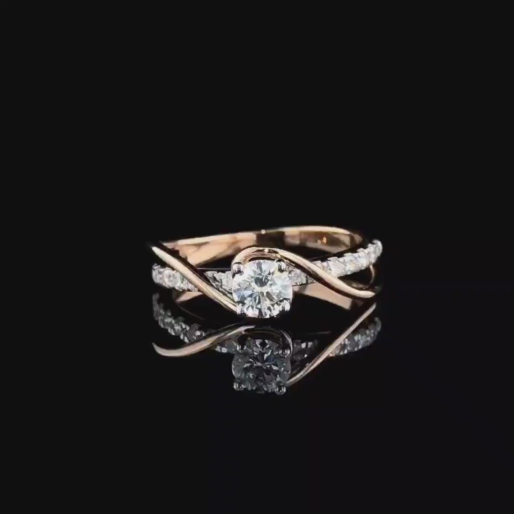 Lab Grown Diamond Engagement Ring | 14K Gold, VVS VS, EF
