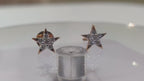 14K Gold Lab Grown Diamond Star Earrings: Celestial Studs