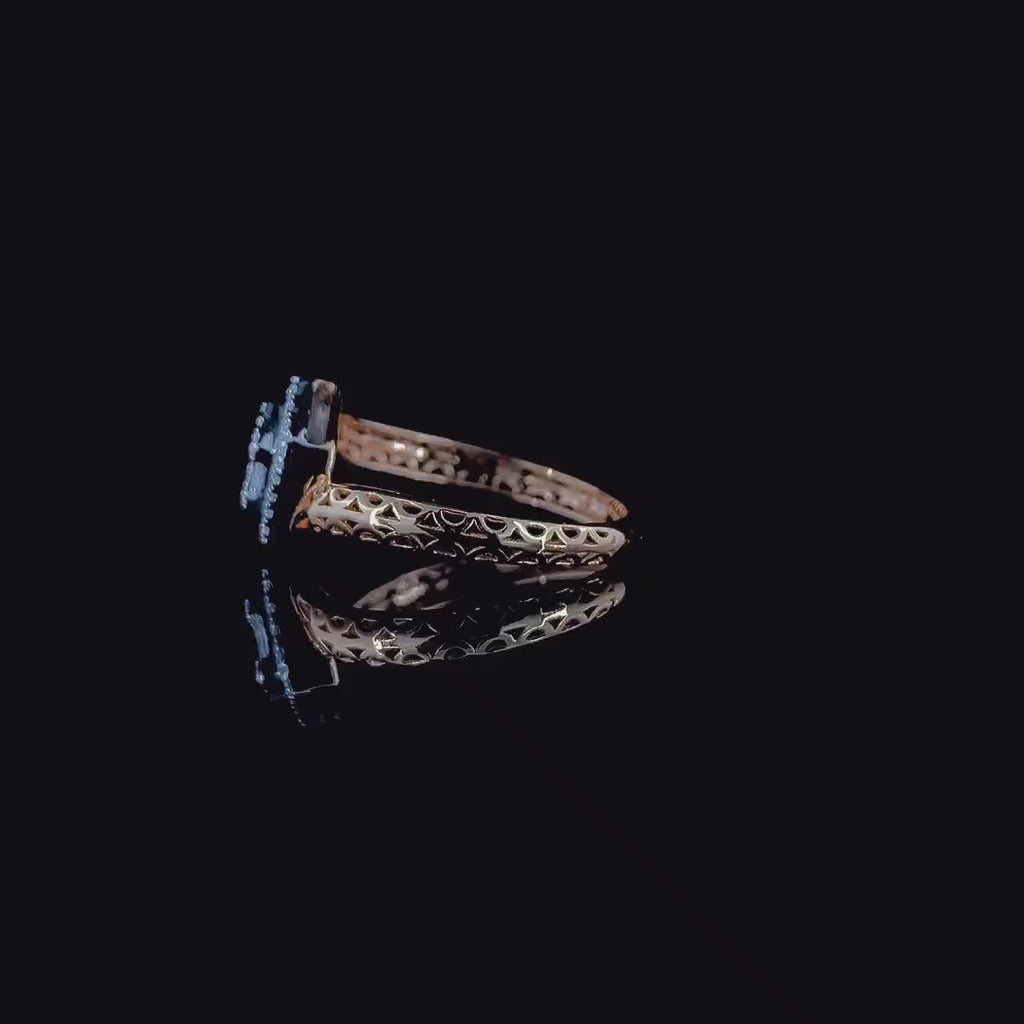 Baguette Lab Grown Diamond Ring | 14K Gold Bypass Shank