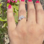 14K Gold Toi et Moi Ring | Pear & Oval Lab Grown Diamond Engagement Ring